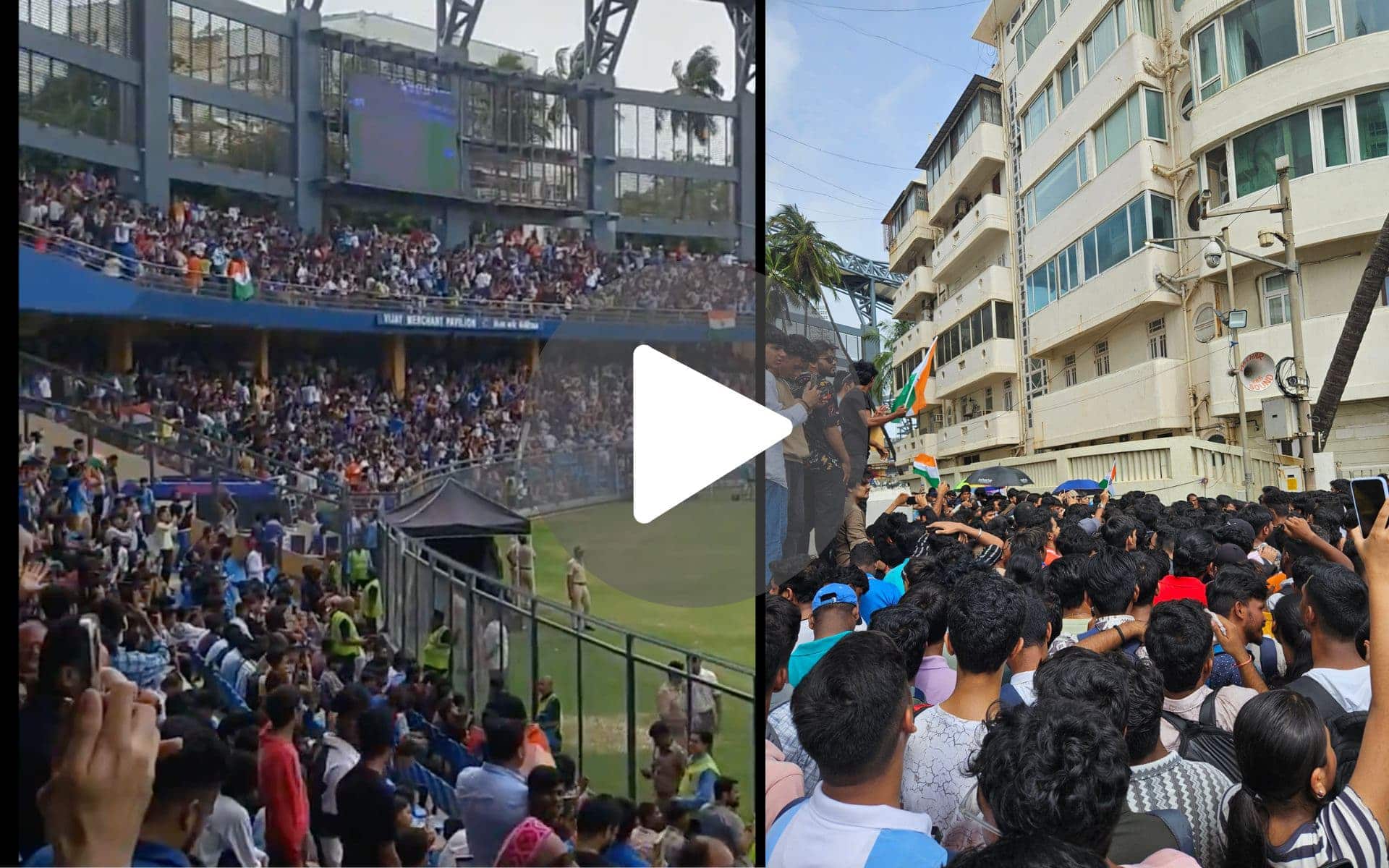 [Watch]' Mumbai Cha Raja Rohit Sharma' Chants Echoes At Wankhede Stadium Ahead Of Open Bus Parade